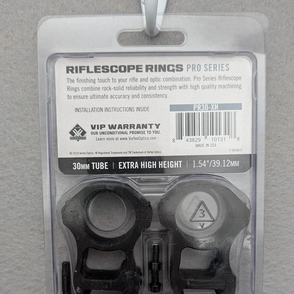 Vortex Pro Series Scope Rings 30mm Extra High Black Height Aluminum PR30-XH NEW